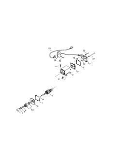 Engine Starter Diagram and Parts List for 530SWE (31AH5SLH710)(2005) Cub Cadet Snow Blower